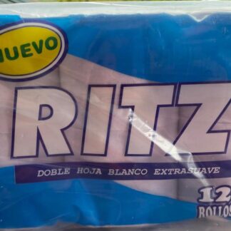 924 Papel Higienico Ritz 2H (azul) 4/12 rollos